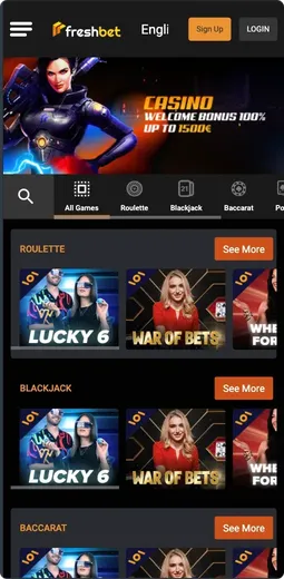 Freshbets  live casino